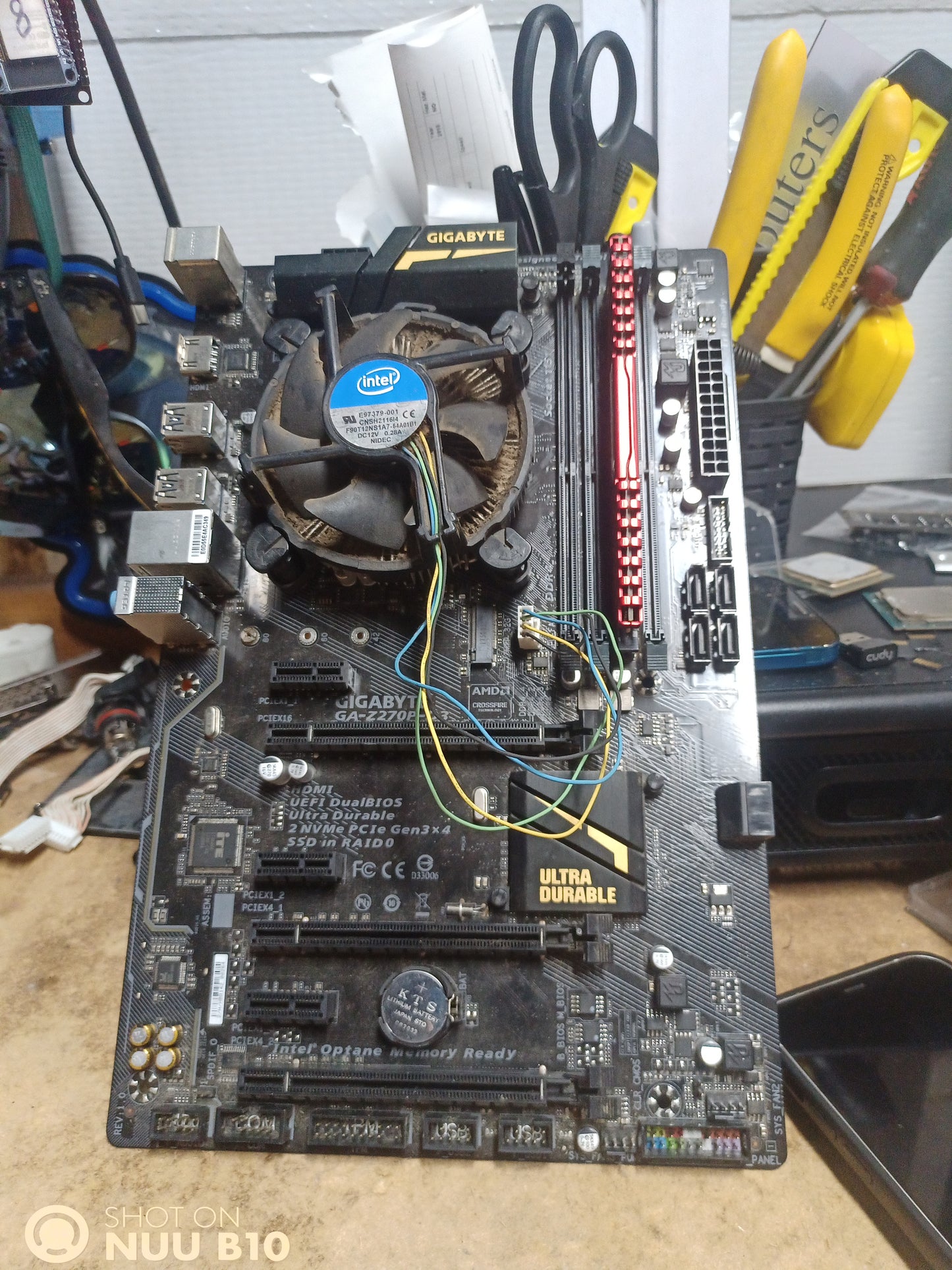 GA-Z270P-DP CPU ram cooler combo