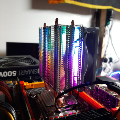 Tower cpu cooler 2 heat pipe