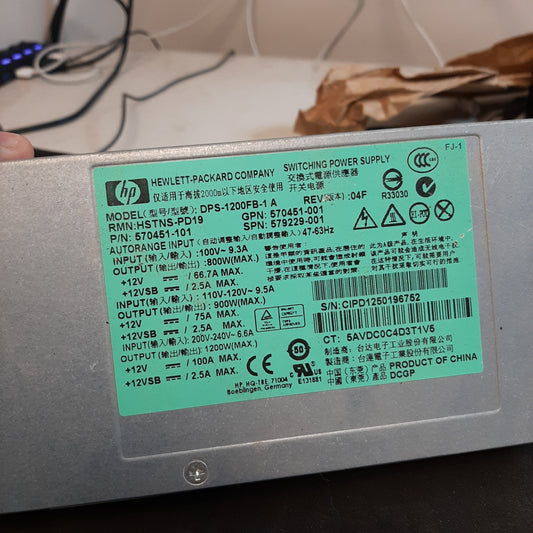 Hp server 1200w psu used