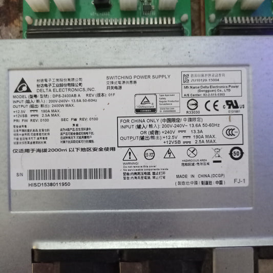 Delta 2400w PSU used