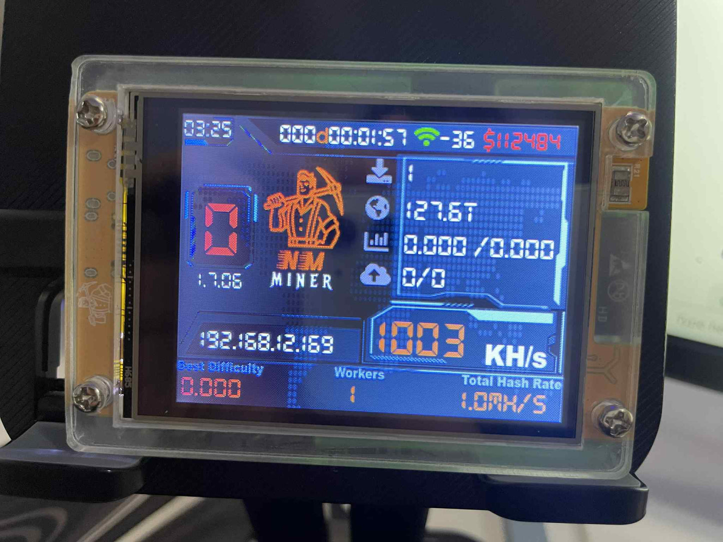 Large Nerd Miner 1+ Mega Hash