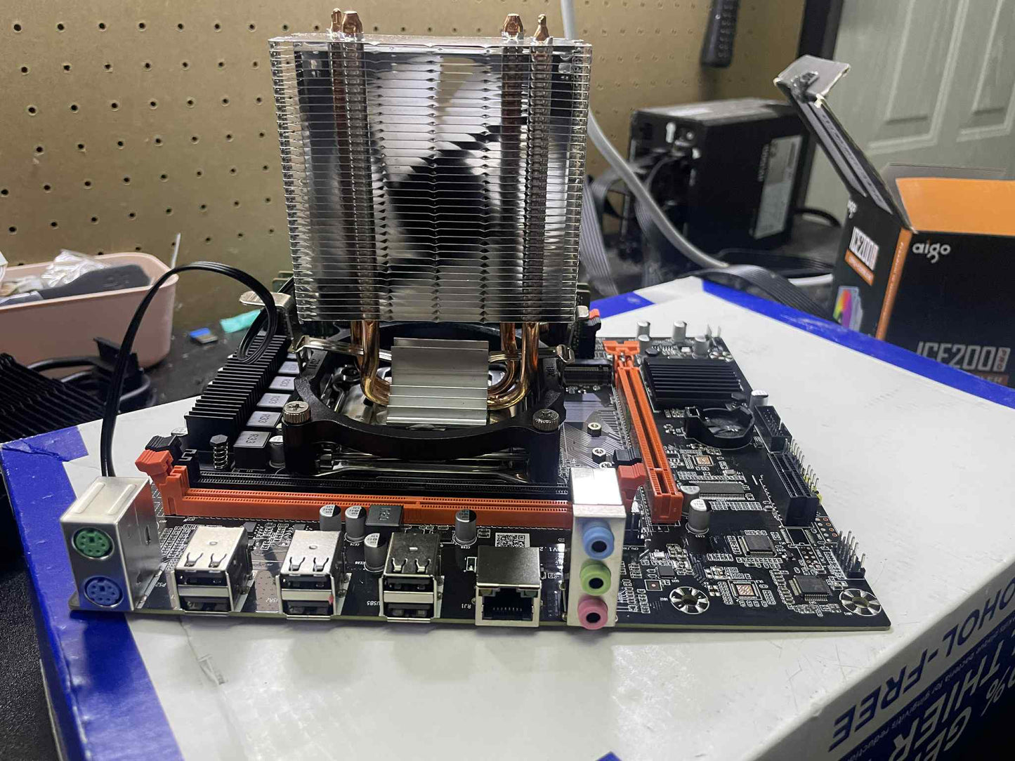 Xeon Motherboard,10core CPU, 32gb RAM, Cooler combo