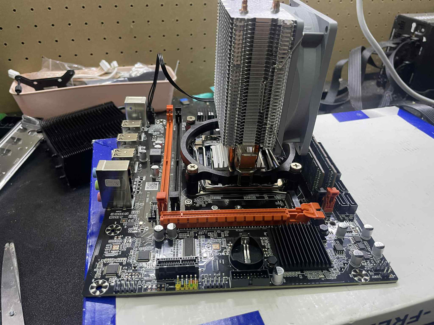 Xeon Motherboard,10core CPU, 32gb RAM, Cooler combo